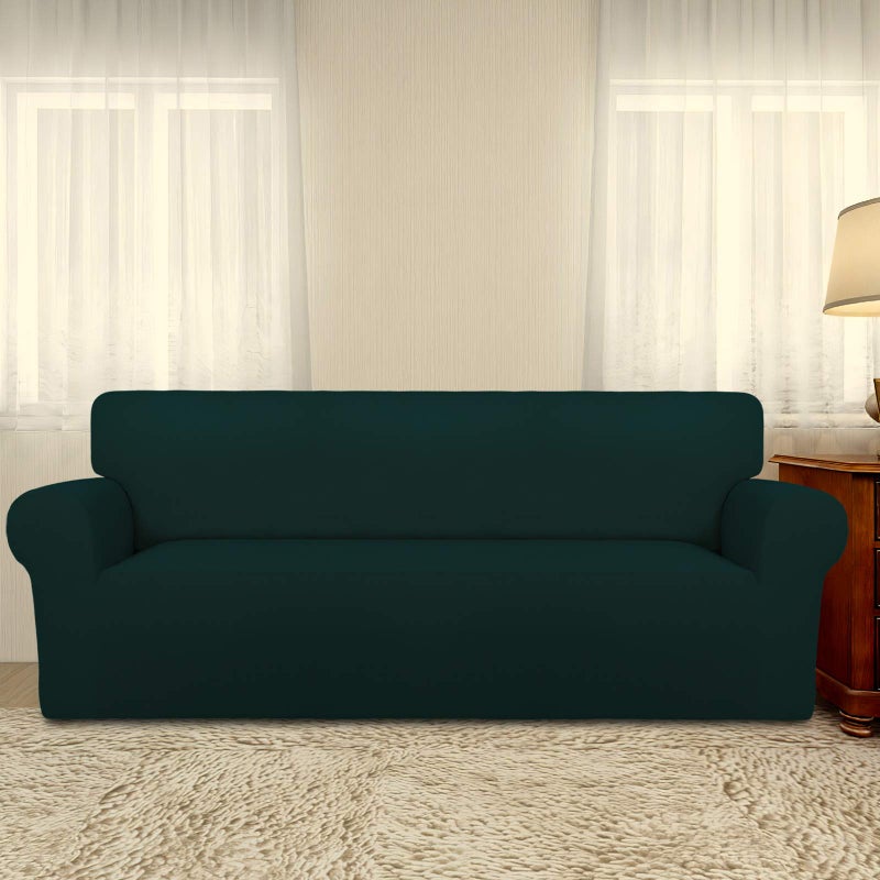 PureFit Super Stretch Sofa Slipcover â€“ Spandex Non Slip Soft Couch Sofa Cover, Washable Furniture Protector with Non Skid Foam and Elastic Bottom for Kids, Pets ï¼ˆSofa, Deep Tealï¼‰ - Image 2